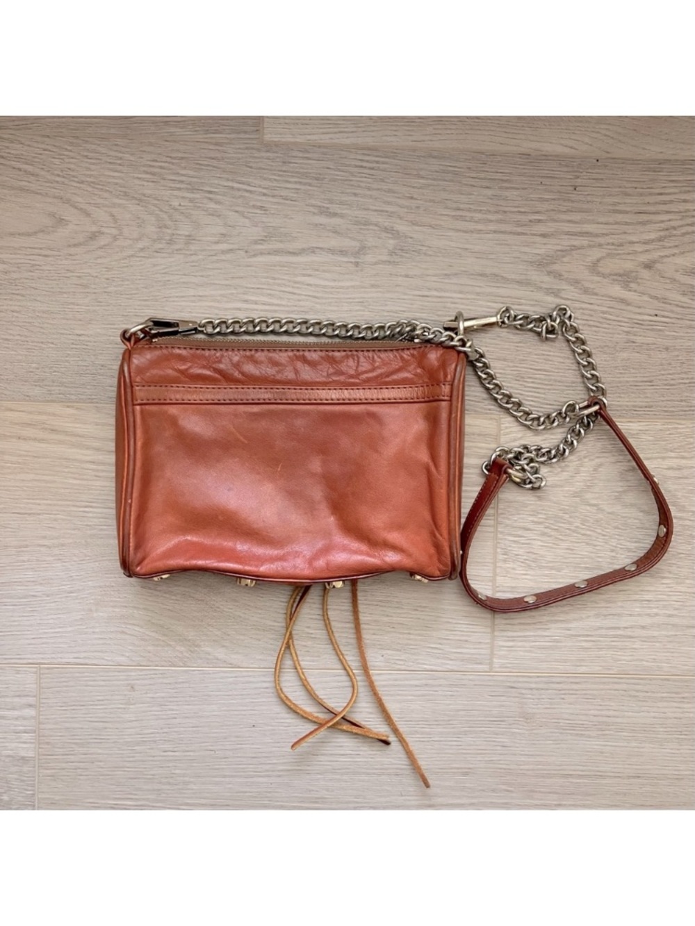 Rebecca Minkoff Mini MAC Convertible Crossbody Bag | Tan Leather - Picture 3 of 14